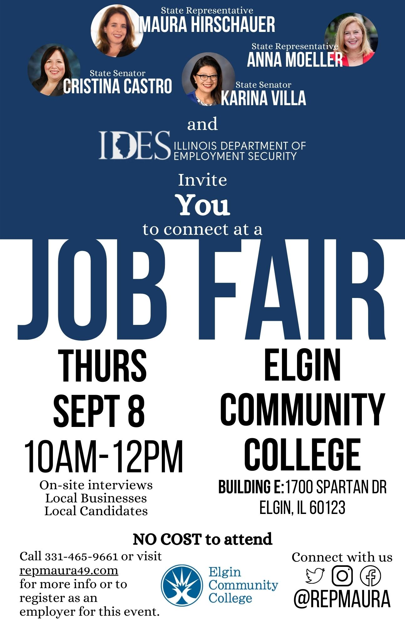Castro invites employers and job seekers to connect at upcoming Elgin job fair